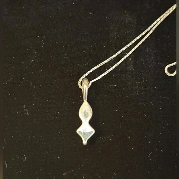 92.5 Silver, Made In Italy Amethyst Double Gem  8” Necklace - Picture 3 of 5